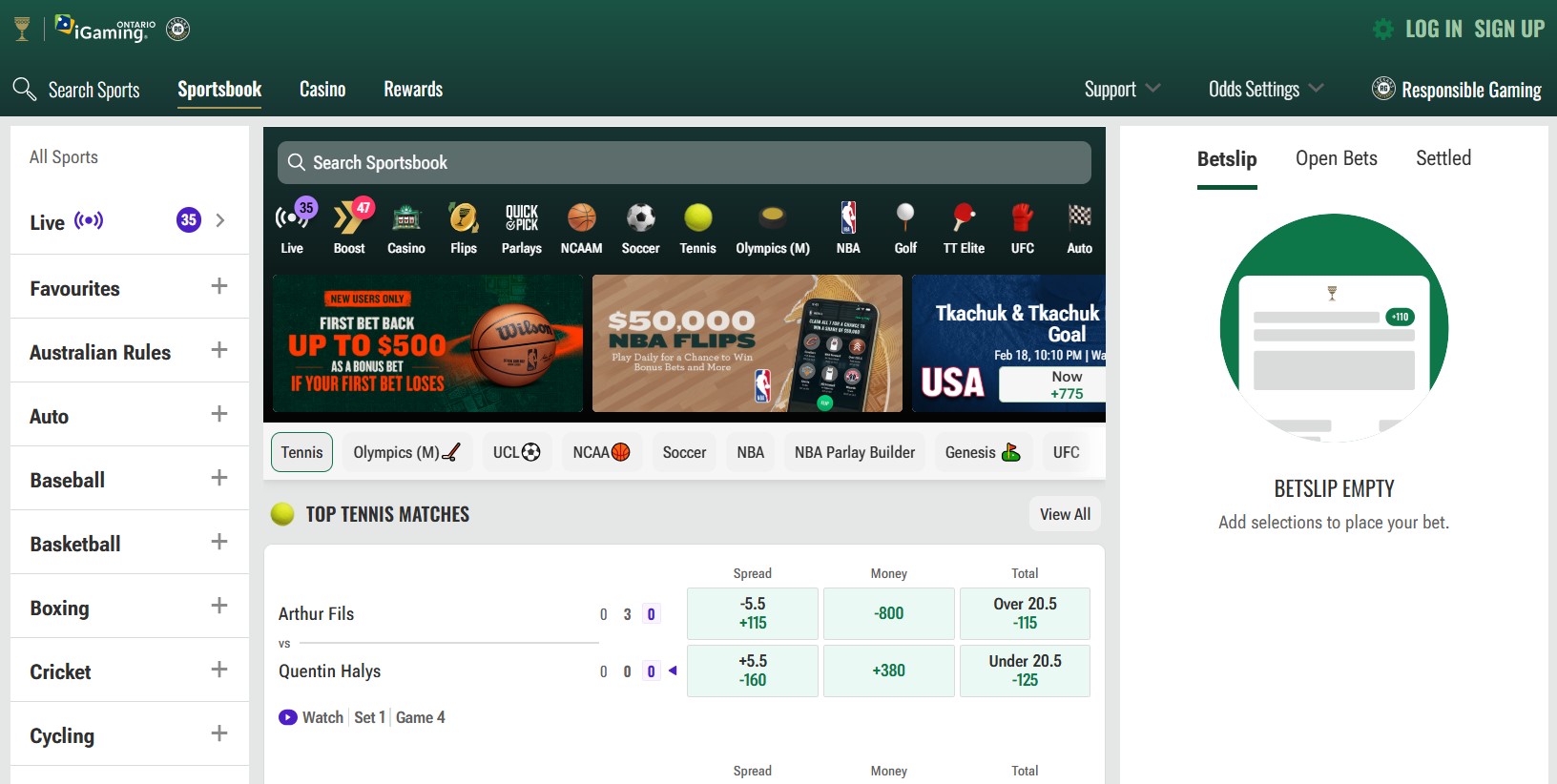 Caesars Sportsbook Screenshot 1