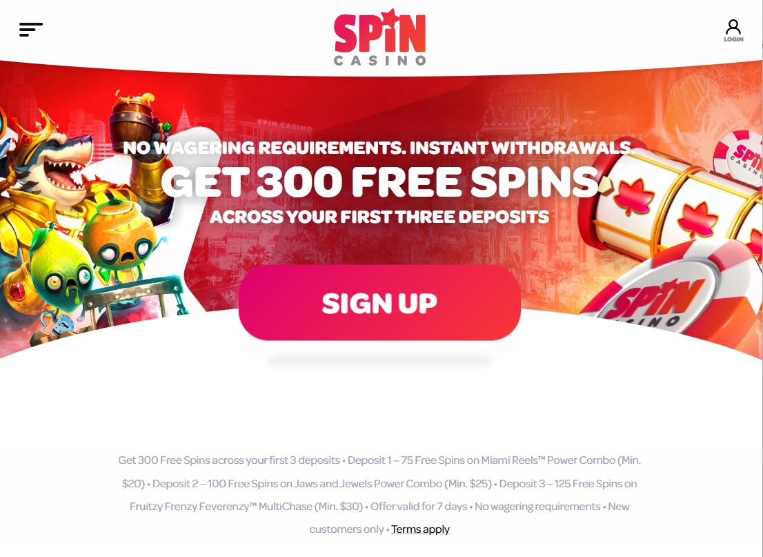 Spin Casino Screenshot 1
